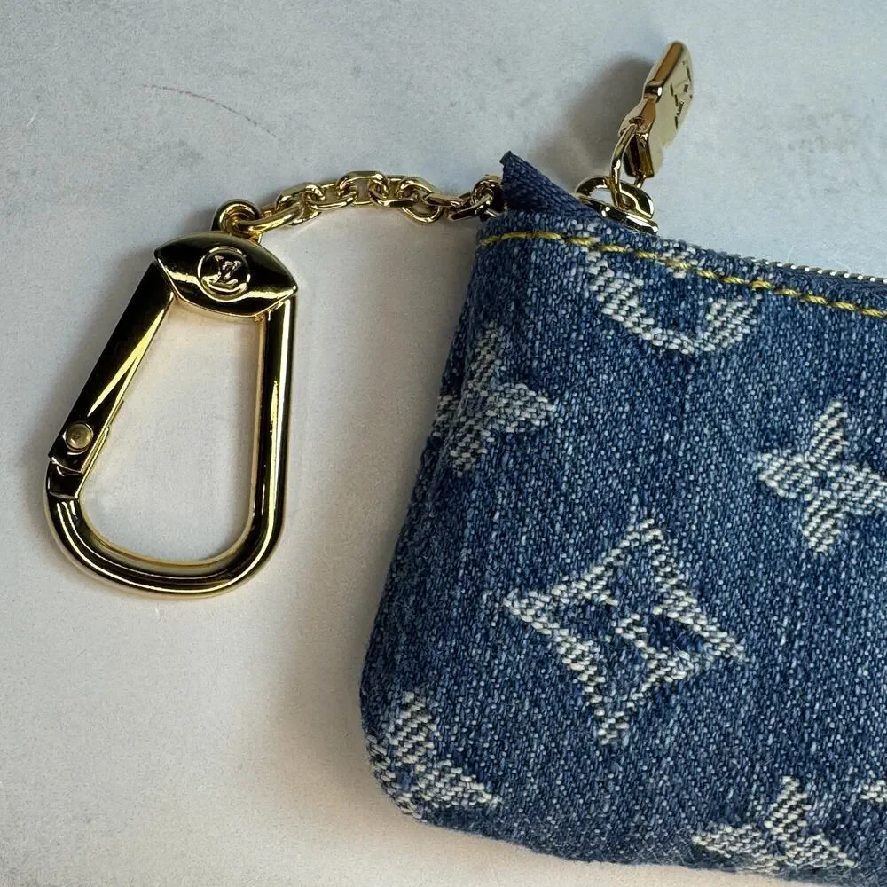 Louis Vuitton Denim Key Pouch Cherry LV X TM Murakami Monogram Cerises Bag Rare